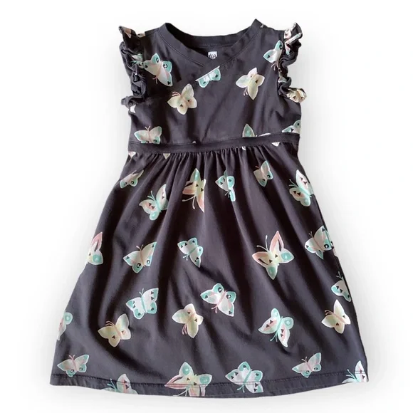 grey butterfly dress Vanessa Butterfly Print Organza Puff Sleeve Midaxi Dress | Disturbia